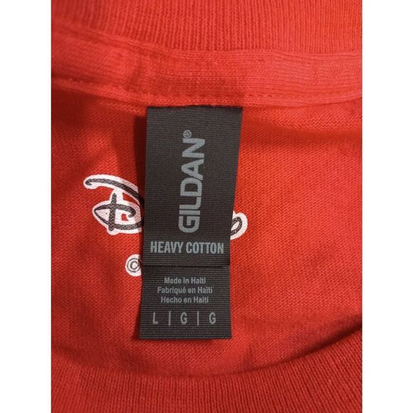 Gildan Disney T-shirt Men's Large Red Mickey Mouse Uncle Crew Neck Short Sleeve - Picture 4 of 7